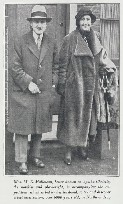 Framed Print : Agatha Christie and husband, reportage photograph on doorstep. From an article, Up the Rebels! - And Others'by Ericus. With description, Mrs M E Mallowan, better known as Agatha Christie, the novelist and playwright Framed Print : Agatha Christie and husband, reportage photograph on doorstep. From an article, Up the Rebels! - And Others'by Ericus. With description, Mrs M E Mallowan, better known as Agatha Christie, the novelist and playwright