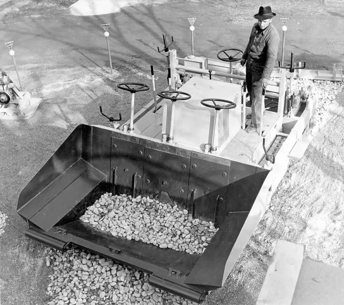 Framed Print : Aggregate laying machine Framed Print : Aggregate laying machine