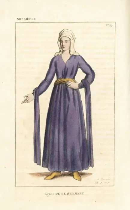 Framed Print : Agnes de Beaudement, Dame de Braine, died 1219 Framed Print : Agnes de Beaudement, Dame de Braine, died 1219