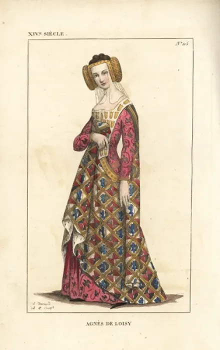 Framed Print : Agnes de Loisy, wife of Jean Chastelain de Framed Print : Agnes de Loisy, wife of Jean Chastelain de