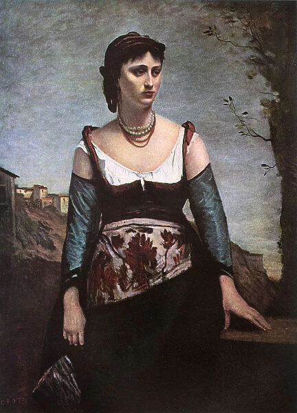 Agostina by Jean-Baptiste Camille Corot