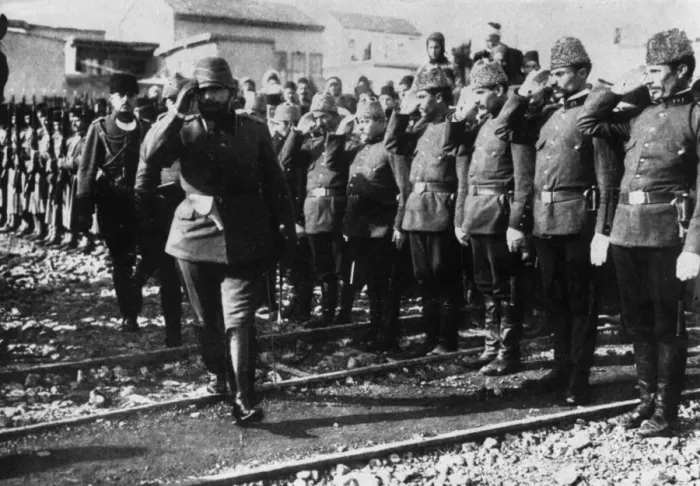 Framed Print : Ahmed Jemal Pasha inspecting troops, WW1 Framed Print : Ahmed Jemal Pasha inspecting troops, WW1