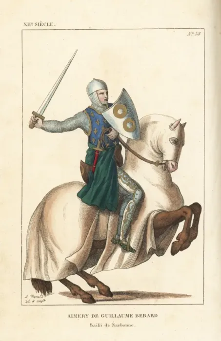 Framed Print : Aimery de Guillaume Berard, French knight, 13th century Framed Print : Aimery de Guillaume Berard, French knight, 13th century