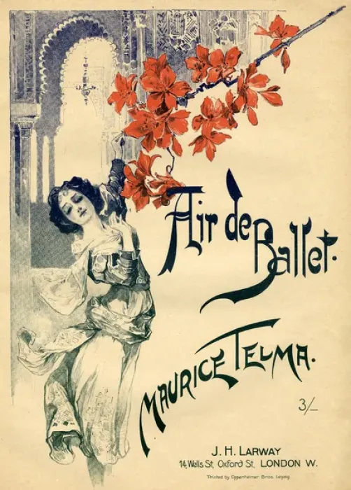 Framed Print : Air de Ballet by Maurice Telma, music cover Framed Print : Air de Ballet by Maurice Telma, music cover