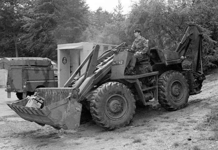 Framed Print : Air-portable combat backhoe Framed Print : Air-portable combat backhoe