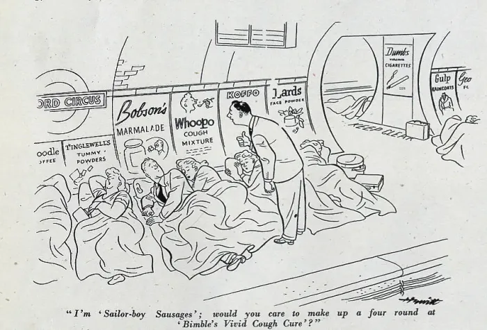 Framed Print : Air raid cartoon Framed Print : Air raid cartoon