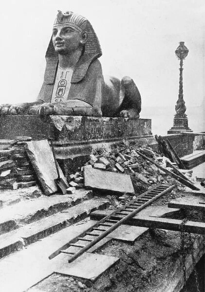 Air Raid damage in London, 1917