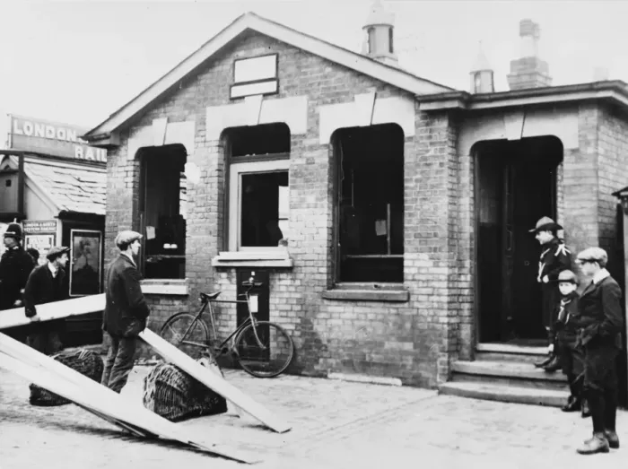 Framed Print : Air Raid damage during World War I Framed Print : Air Raid damage during World War I