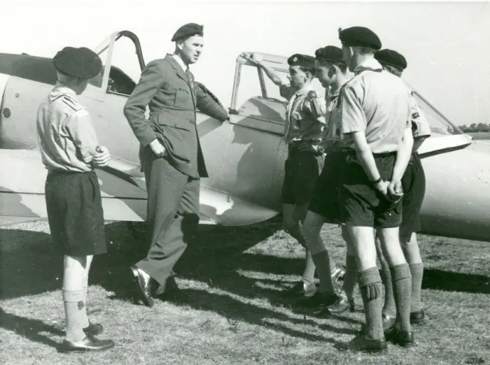 Framed Print : Air Scouts with their Commissioner Framed Print : Air Scouts with their Commissioner