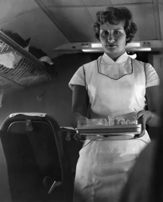 Framed Print : Air Stewardess 1960 Framed Print : Air Stewardess 1960