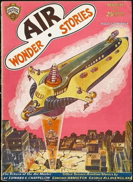 Air Wonder Stories scifi magazine cover, Return of Air Master