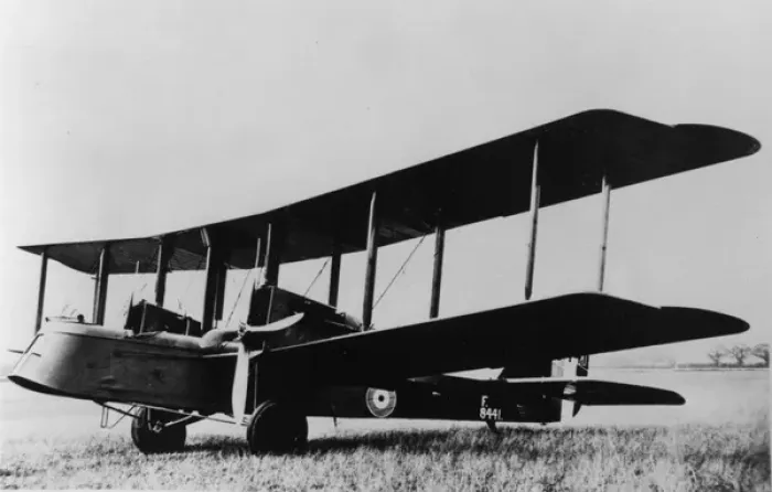 Framed Print : Airco DH10C Amiens III, (on the ground, forward view) Framed Print : Airco DH10C Amiens III, (on the ground, forward view)