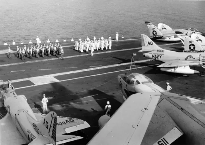 Framed Print : Aircraft on the deck of the USS Independence Framed Print : Aircraft on the deck of the USS Independence
