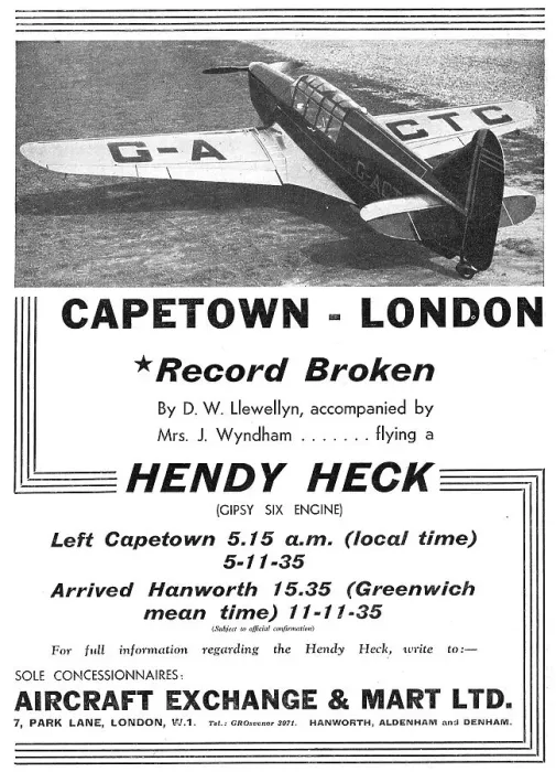 Framed Print : Aircraft Exchange & Mart: Hendy Heck : Gipsy Six : G-ACTC Framed Print : Aircraft Exchange & Mart: Hendy Heck : Gipsy Six : G-ACTC