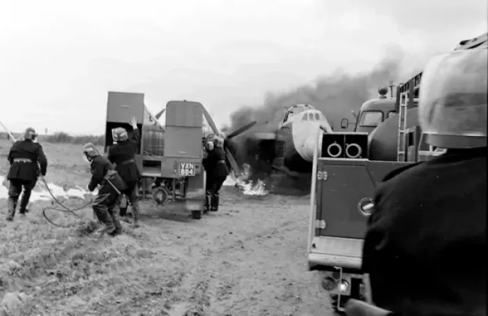 Framed Print : Aircraft Firefighters School, Stansted, Essex Framed Print : Aircraft Firefighters School, Stansted, Essex