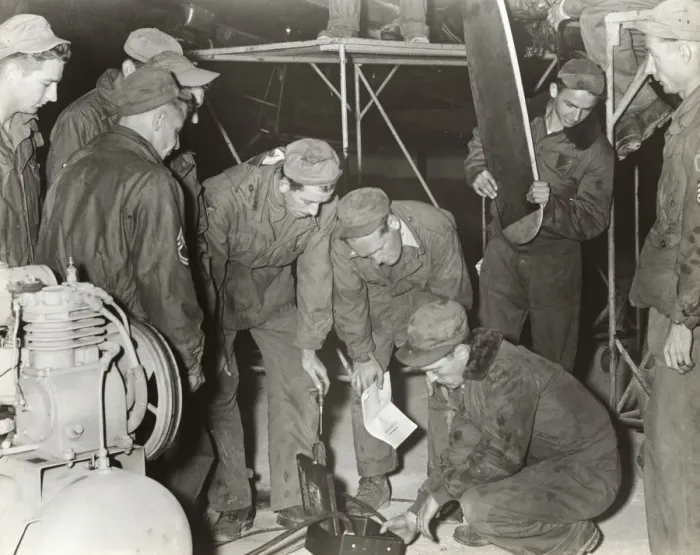 Framed Print : Airmen Maintaining Components at the Headquarters of the? Framed Print : Airmen Maintaining Components at the Headquarters of the?
