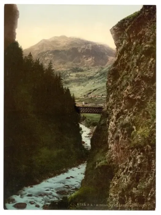 Framed Print : Airolo, gorges of the Stalvedro and Airolo, St. Gotthard Rai Framed Print : Airolo, gorges of the Stalvedro and Airolo, St. Gotthard Rai