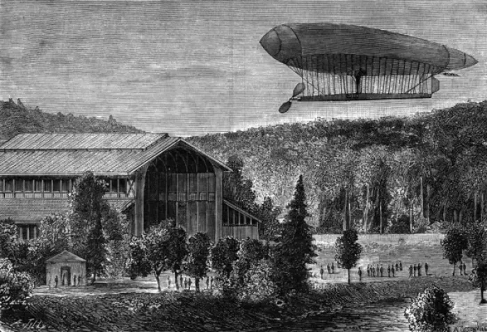 Framed Print : AIRSHIP: LA FRANCE / 1884 Framed Print : AIRSHIP: LA FRANCE / 1884