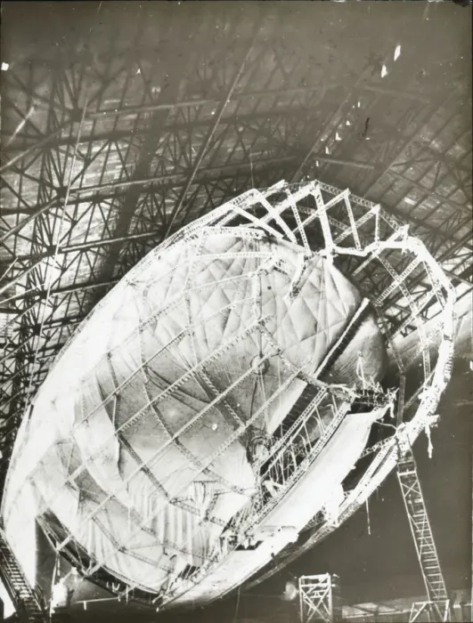Framed Print : Airship R. 36 under construction in hangar Framed Print : Airship R. 36 under construction in hangar