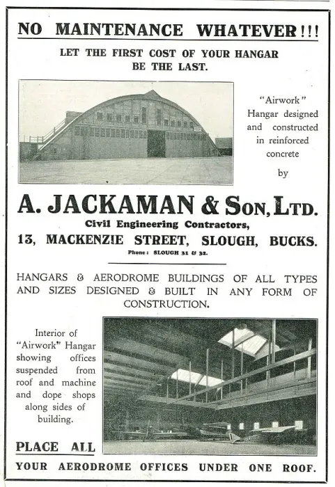 Framed Print : A.Jackaman & Son Ltd Slough. Hangars & Aerodrome Buildings Framed Print : A.Jackaman & Son Ltd Slough. Hangars & Aerodrome Buildings