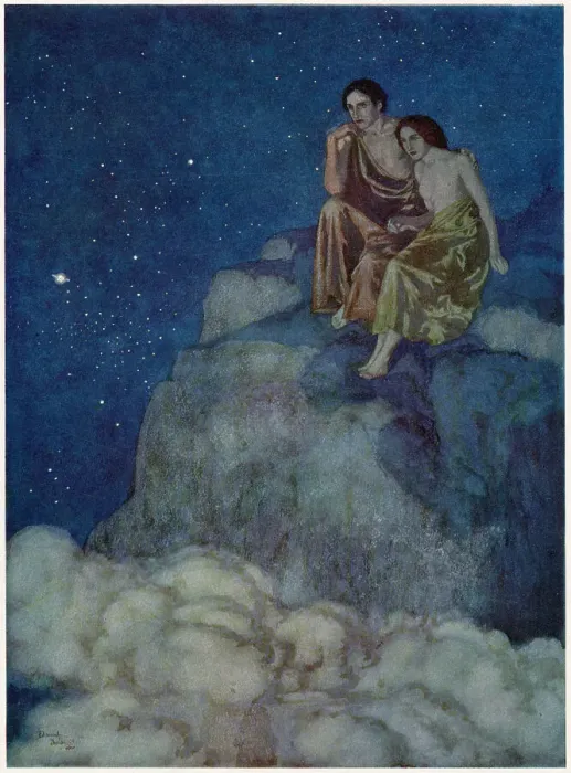 Framed Print : Al Aaraaf by Edgar Allan Poe, Dulac illustration Framed Print : Al Aaraaf by Edgar Allan Poe, Dulac illustration