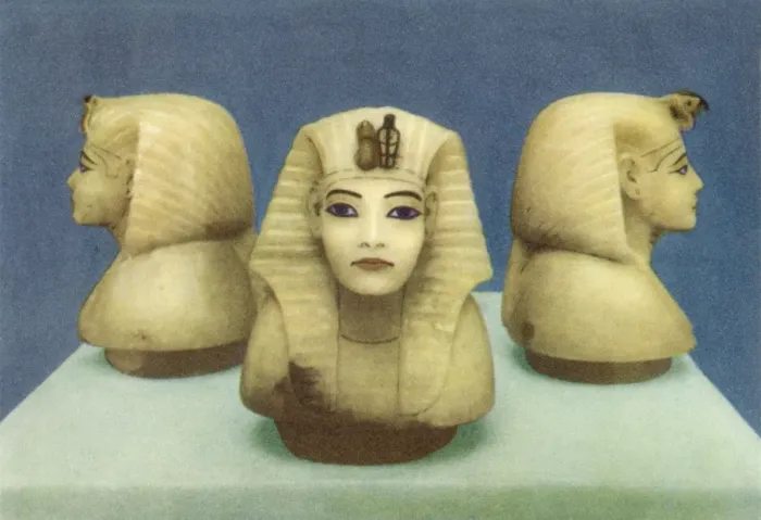 Framed Print : Alabaster heads from Tutankhamuns tomb Framed Print : Alabaster heads from Tutankhamuns tomb