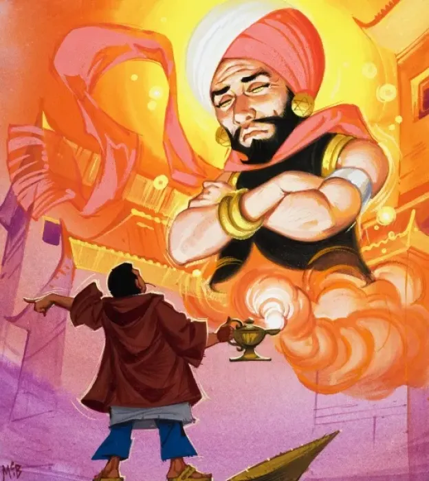 Framed Print : Aladdin and his Wonderful Lamp Framed Print : Aladdin and his Wonderful Lamp
