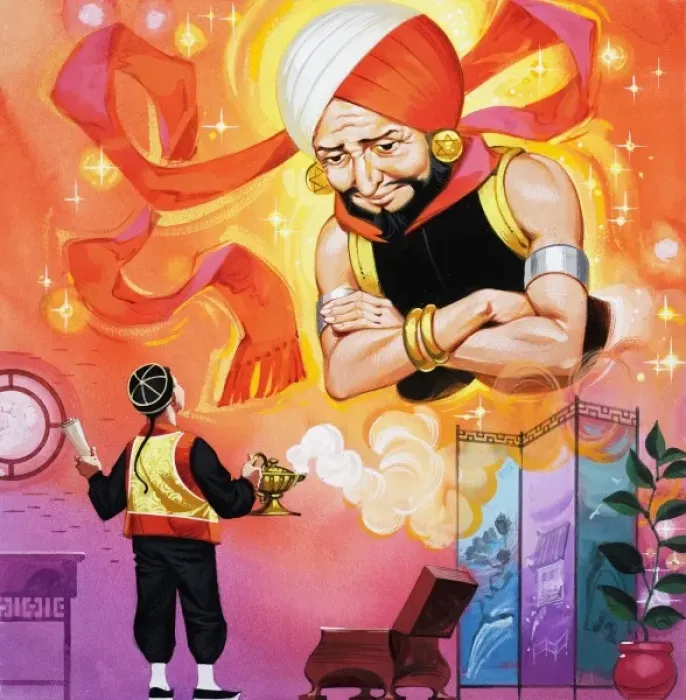 Framed Print : Aladdin and his Wonderful Lamp Framed Print : Aladdin and his Wonderful Lamp
