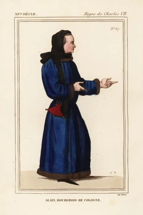 Framed Print : Alain le Gregeois, bourgeois man of Cologne, 15th century Framed Print : Alain le Gregeois, bourgeois man of Cologne, 15th century