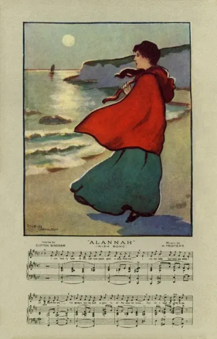 Framed Print : Alannah. Traditional Irish song with music Framed Print : Alannah. Traditional Irish song with music