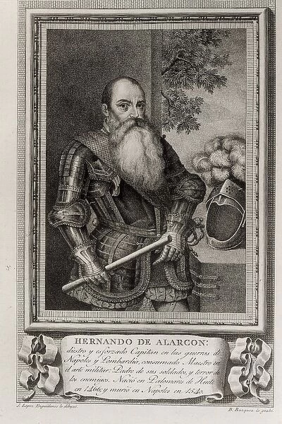 ALARCӎ, Hernando de (1466 - 1540). Spanish military