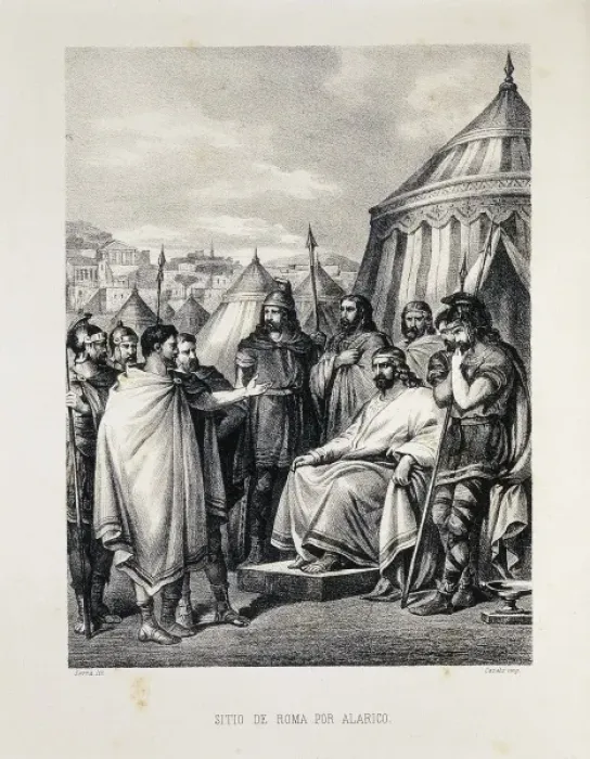 Framed Print : ALARIC I (370-410). Visigothic king (395 - 410)