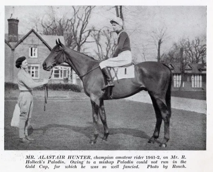 Framed Print : Alastair Hunter on Ronnie Holbechs Paladin. Date: 1942 Framed Print : Alastair Hunter on Ronnie Holbechs Paladin. Date: 1942