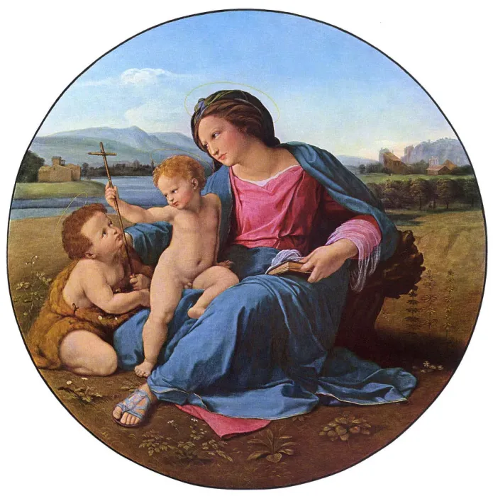 Framed Print : The Alba Madonna, by Raphael Framed Print : The Alba Madonna, by Raphael