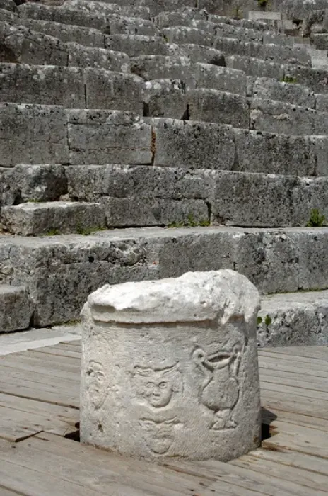 Framed Print : Albania. Butrint. Greek Theater. 3rd century B. C. Benches Framed Print : Albania. Butrint. Greek Theater. 3rd century B. C. Benches