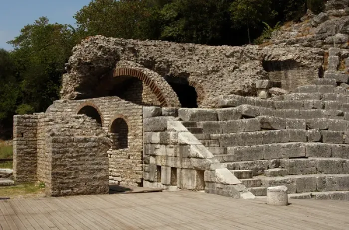 Framed Print : Albania. Butrint. Greek Theater. 3rd century B. C Framed Print : Albania. Butrint. Greek Theater. 3rd century B. C