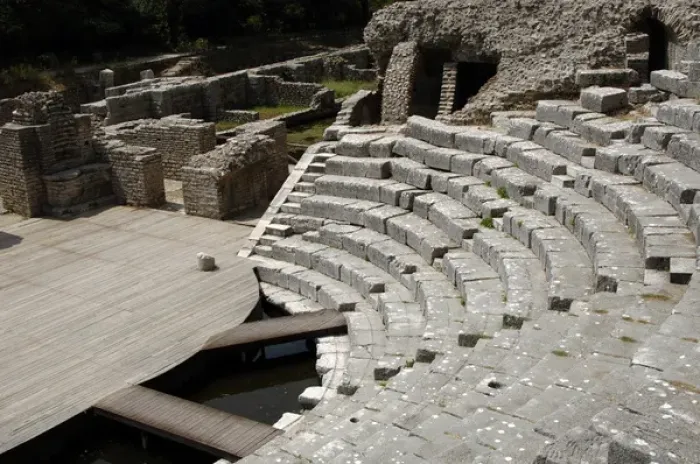Framed Print : Albania. Butrint. Greek Theater. 3rd century B. C Framed Print : Albania. Butrint. Greek Theater. 3rd century B. C
