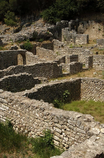 Albania. Butrint. Ruins of the Agora  /  Forum. 4th century BC
