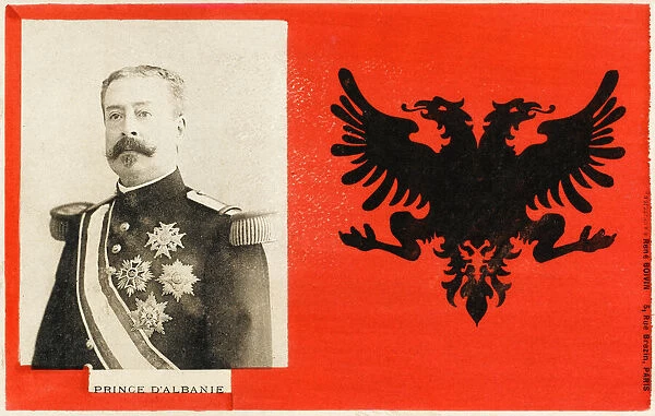Albania - The Prince of Albania with Albanian Flag