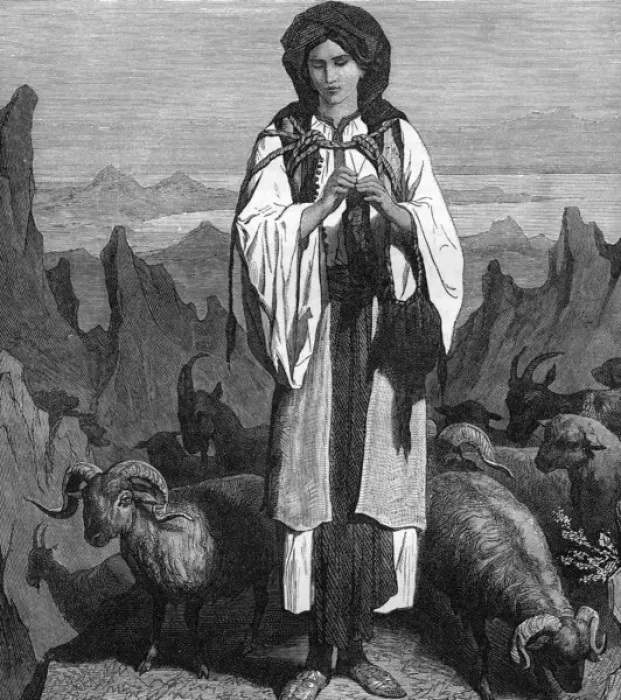 Framed Print : Albanian Sheperdess - Albania Framed Print : Albanian Sheperdess - Albania