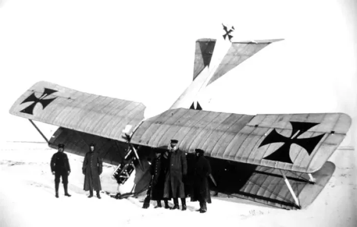 Framed Print : Albatros CI, nosed-over in snow Framed Print : Albatros CI, nosed-over in snow