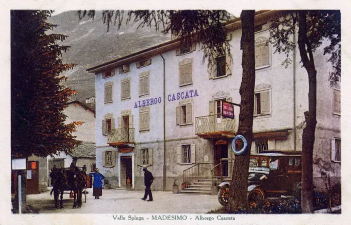 Framed Print : Albergo Cascata, Madesimo, Valle Spluga, northern Italy Framed Print : Albergo Cascata, Madesimo, Valle Spluga, northern Italy