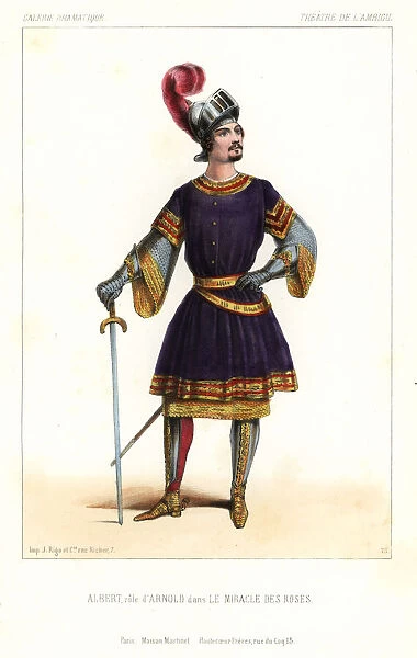 Albert as Arnold in Le Miracle des Roses, 1844