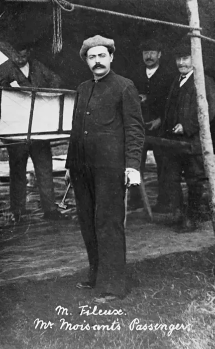 Framed Print : Albert Fileux, engineer, passenger of John Moisant Framed Print : Albert Fileux, engineer, passenger of John Moisant
