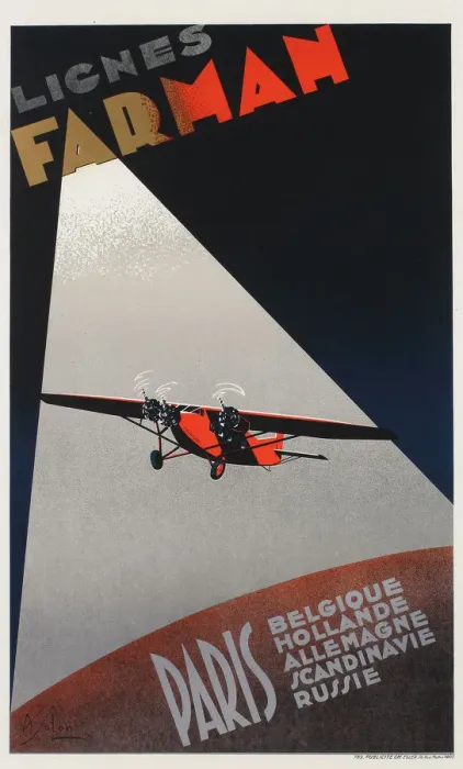 Framed Print : Albert Solon Lignes Farman Framed Print : Albert Solon Lignes Farman