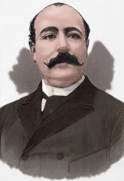 Alberto Bosch Fustegueras (1848-1900). Colored engraving