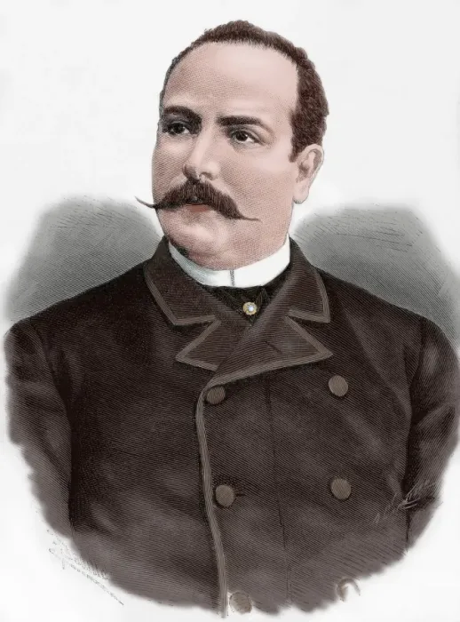 Framed Print : Alberto Bosch Fustegueras (1848-1900). Colored engraving Framed Print : Alberto Bosch Fustegueras (1848-1900). Colored engraving