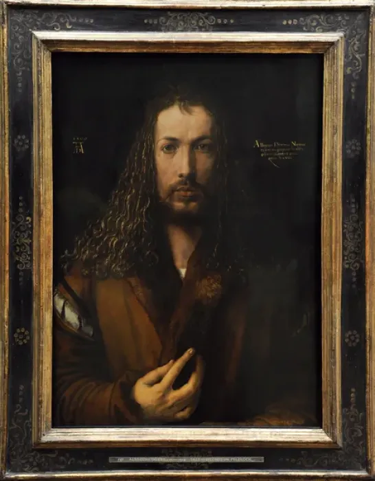 Framed Print : Albrecht Durer ((1471 A?i? 1528). Self-Portrait (1500) Framed Print : Albrecht Durer ((1471 A?i? 1528). Self-Portrait (1500)