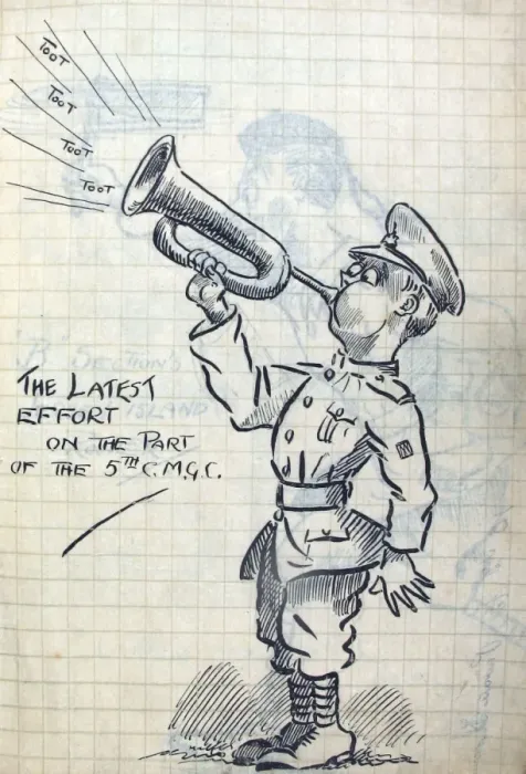 Framed Print : Album of 53 drawings done whilst on sctive service - WWI Framed Print : Album of 53 drawings done whilst on sctive service - WWI