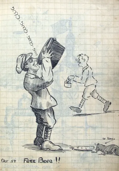 Framed Print : Album of 53 drawings done whilst on sctive service - WWI Framed Print : Album of 53 drawings done whilst on sctive service - WWI